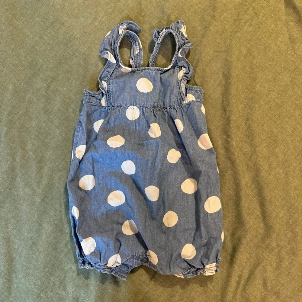 Girl’s 18 month Denim Chambray 3 piece lot Dresses Romper Carter’s - Cat & Jack‎